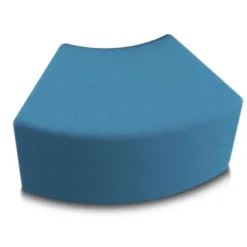 POUF A 45° 58x42x46H - AZZURRO - ECOPELLE IGNIFUGA