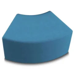 POUF A 60° 76x42x46H - AZZURRO - ECOPELLE IGNIFUGA