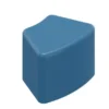 POUF A 45° 58x42x46H - BLU - ECOPELLE IGNIFUGA