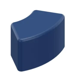 POUF A 60° 76x42x46H - BLU - ECOPELLE IGNIFUGA
