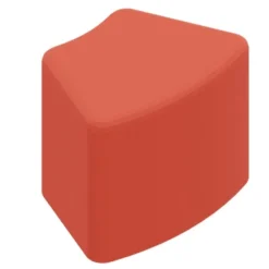 POUF A 45° 58x42x46H - ROSSO - ECOPELLE IGNIFUGA