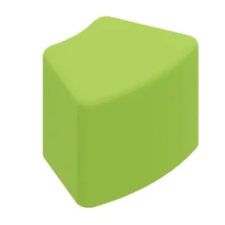 POUF A 45° 58x42x46H - VERDE PERA - ECOPELLE IGNIFUGA