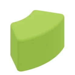 POUF A 60° 76x42x46H - VERDE PERA - ECOPELLE IGNIFUGA