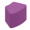 POUF A 45° 58x42x35H - VIOLA - ECOPELLE IGNIFUGA