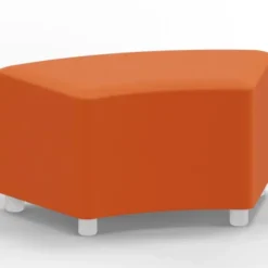 Pouf curvo 45° con piedini - Zucca speziata - 77x45x40H