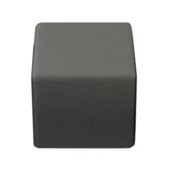 POUF QUADRATO 48x48x46H - GRIGIO GRANITE - ECOPELLE IGNIFUGA