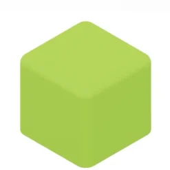 POUF QUADRATO 48x48x46H - VERDE PERA - ECOPELLE IGNIFUGA