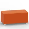Pouf rettangolare con piedini - Zucca speziata - 82x41x45H