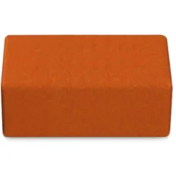 Pouf rettangolare 84x42x46h - arancione - ecopelle ignifuga
