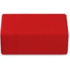 POUF RETTANGOLARE 84x42x35H - ROSSO - ECOPELLE IGNIFUGA