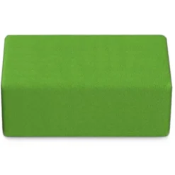 POUF RETTANGOLARE 84x42x35H - VERDE PERA - ECOPELLE IGNIFUGA