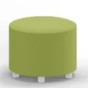 Pouf rotondo con piedini - Verde Pera - 50x50x45H