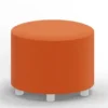 Pouf rotondo con piedini - Zucca speziata - 50x50x45H