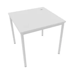Quadro grande - tavolo quadrato con bocola destra color Latte - 80X80X76h cm