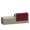 Reception lineare - 300X112,5X116,5H cm