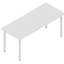 Rettangolo infanzia - tavolo rettangolare color Latte - 120x50x53H cm
