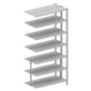 Scaffalatura MONOFRONTE AGGIUNTIVO MODULAR 6 RIP+TOP 100x28x205h cm