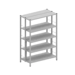 Scaffale base BIFRONTE 93X53X150H CM - 4+4 ripiani + top
