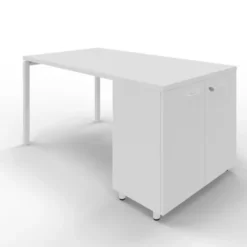 Scrivania con armadio 120x80x76H cm color BIANCO