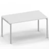 Scrivania Idea+ a quattro gambe 01 - Dim. 180x80x76H cm - BIANCO/Telaio Argento RAL9006