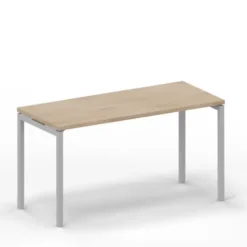 Scrivania Idea+ a quattro gambe 01 - Dim. 160x60x76H cm - OLMO con telaio argento