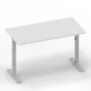 Scrivania Idea+ con gamba a T - 180x80x76h cm - BIANCO/Telaio ARGENTO RAL9006