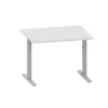 Scrivania Idea+ con gamba a T - 100x80x76h cm - BIANCO/TELAIO ARGENTO RAL9006
