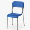 Sedia alunni in polipropilene SARA35 h 38 cm - BLU - telaio cromato