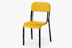 Sedia alunni in polipropilene SARA35 h 46 cm - GIALLO - telaio Nero