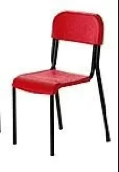Sedia alunni in polipropilene SARA35 h 42 cm - ROSSO - telaio Nero