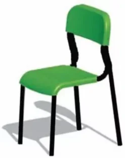 Sedia alunni in polipropilene SARA35 h 38 cm - VERDE - telaio Nero