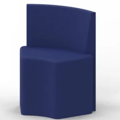 Seduta morbida 60° con schienale medio - 58X42X73H cm - BLU
