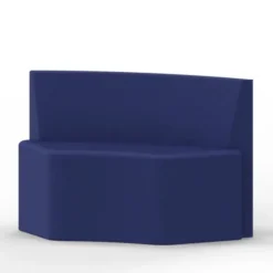 Seduta morbida 90° con schienale medio - 110x42x73h cm - BLU