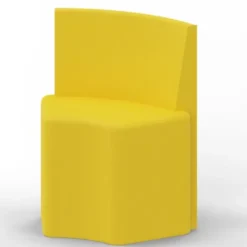 Seduta morbida 60° con schienale medio - 58X42X73H cm - GIALLO