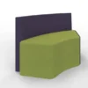 Seduta morbida con schienale medio - 110x42x73h cm - seduta color verde schienale blu