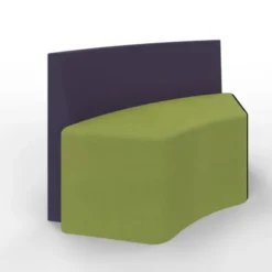 Seduta morbida con schienale medio - 110x42x73h cm - seduta color verde schienale blu