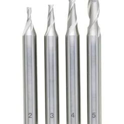 Serie frese frontali con codolo 2, 3, 4, 5 mm, DIN 327