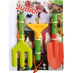 Set completo 3 attrezzi per bambini con manico corto