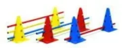 SET 6 CONI + 6 BASTONI CM.100 COLORI ASSORTITI