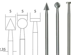 Set tre frese in acciaio speciale