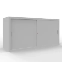 Sopralzo porte scorrevoli, 1 ripiano, cm 150x45x88h - Grigio