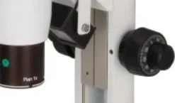Stativo a colonna, regolazione macro e micrometrica coassiale, illuminazione incidente