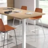 Tavolo Alto 210x100x107H CM - FAGGIO telaio bianco