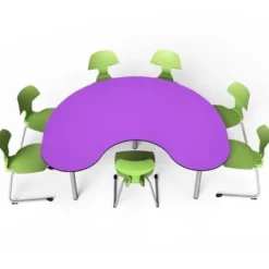 Tavolo collaborativo a ferro di cavallo 180x120x64h