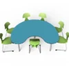 Tavolo collaborativo a ferro di cavallo 180x120x72h - AZURE BLUE