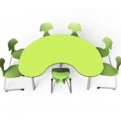 Tavolo collaborativo a ferro di cavallo 180x120x72h - LIME