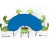 Tavolo collaborativo a ferro di cavallo 180x120x72h - Tropical blue