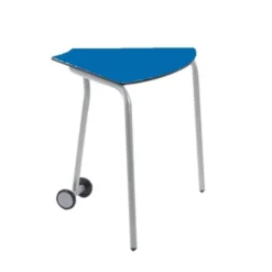 Tavolo componibile con ruote con angoli a 60°, 76H - Blu elettrico