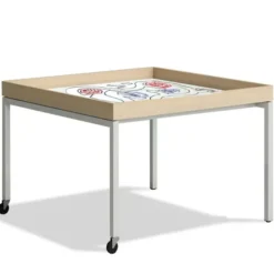 Tavolo per coding 130x130x90h con ruote