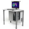 Tavolo porta monitor a scomparsa regolabile in altezza 120x75x74/94H cm